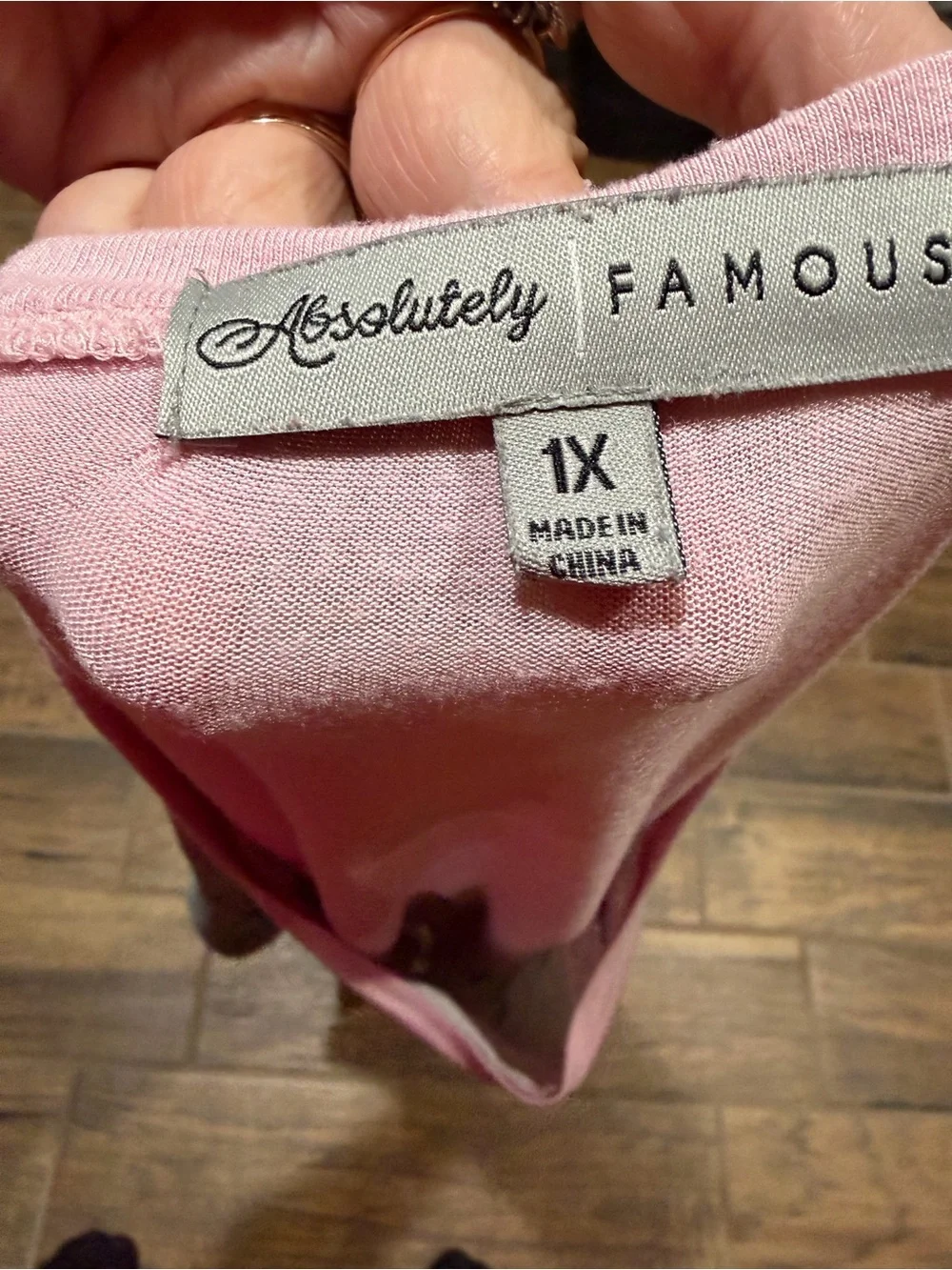 Absolutely Famous Pink Floral & Butterfly Short Sleeve Tee - Picture 3 of 3